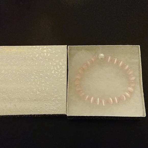 Carnation Pink Cat Eye Stone Bracelet - Picture 5 of 8